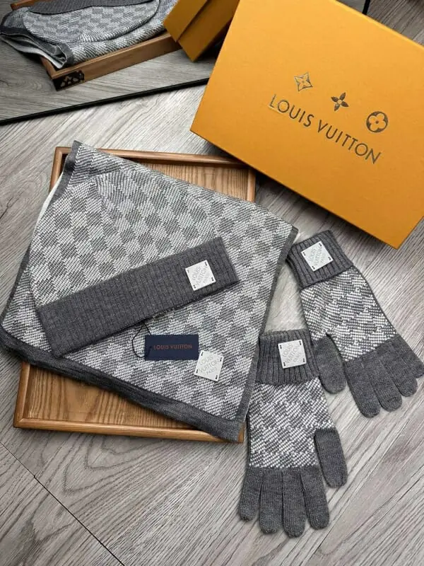 louis vuitton lv hat and echapres and glove set s_12555351